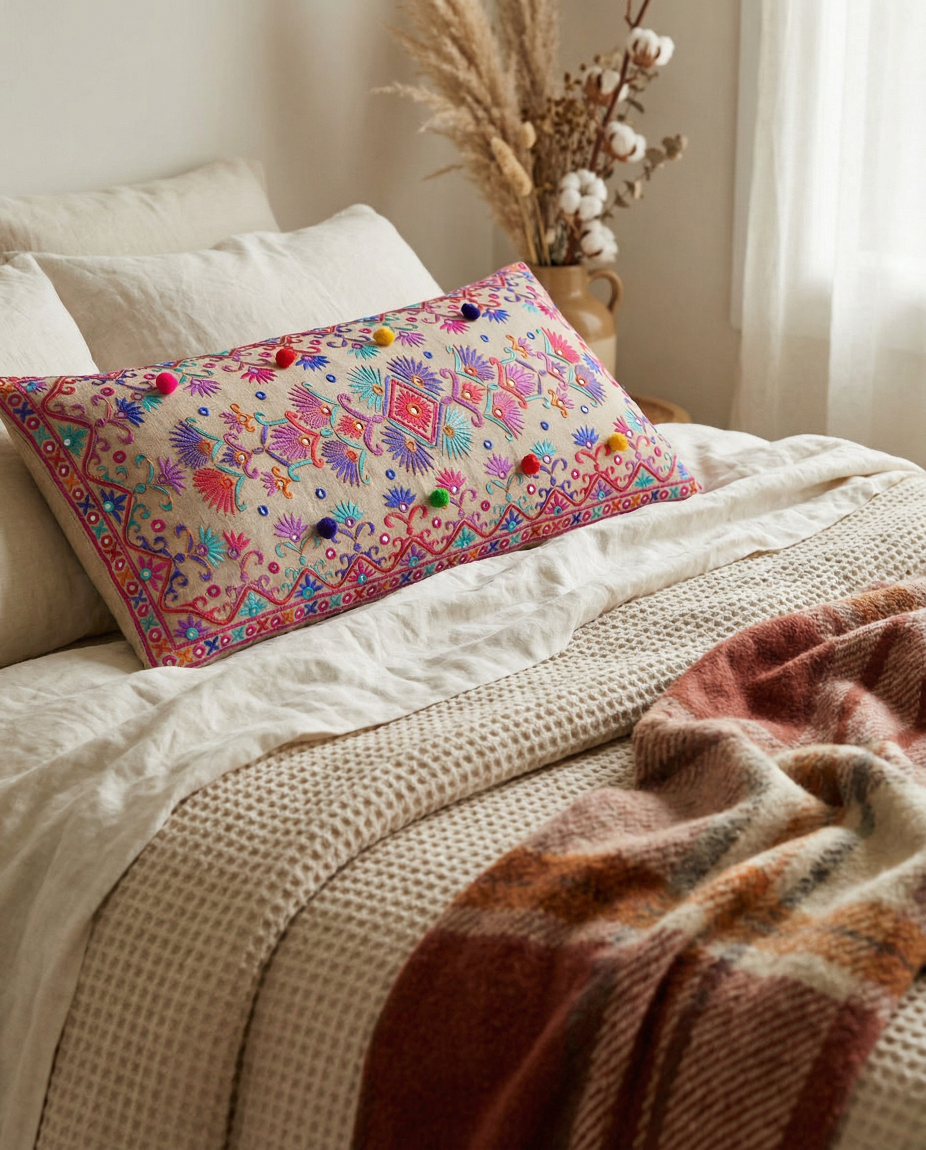 Pink Hippie Dream Long Pillow