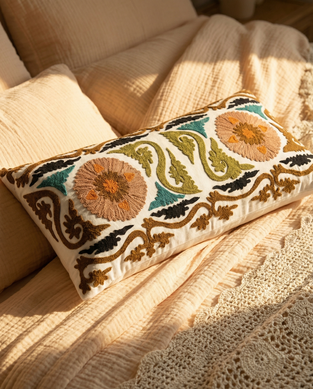 Tribal Touch Long Pillow Cover