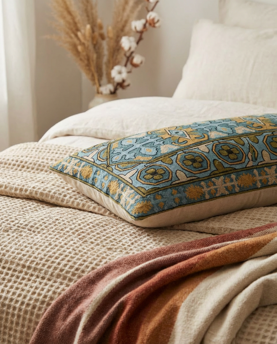 Tanjore Treasure Long Pillow