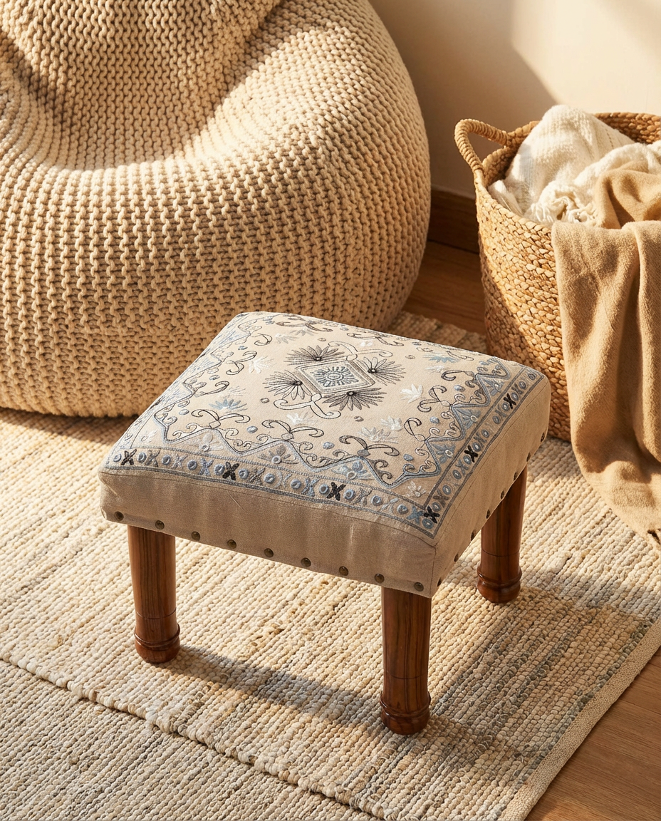 Lunar Swirl Footstool