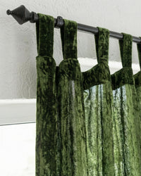 Olive Green Velvet Noir Curtain