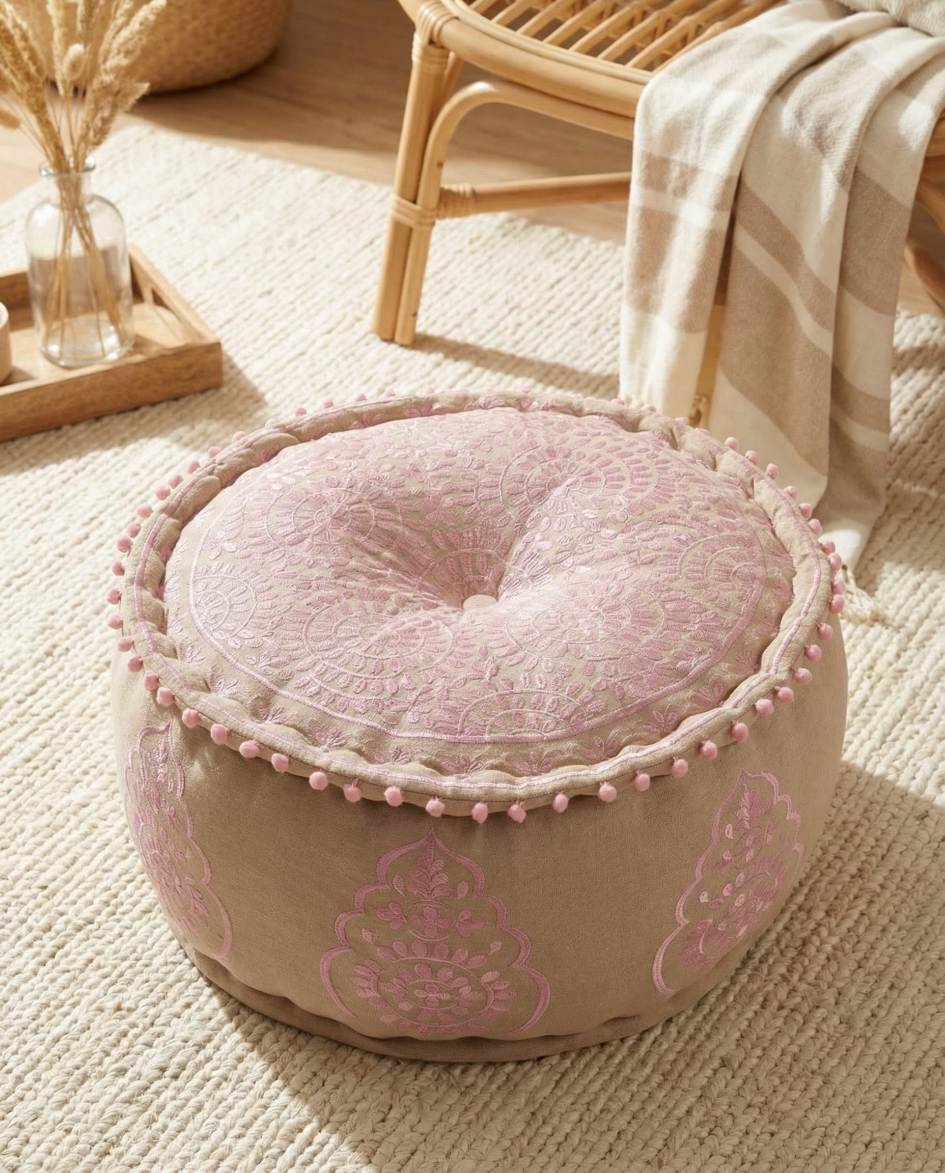 Pink Euphoria Ottoman pouf