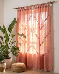 Rose Sunshine Window Curtain - Set of 2