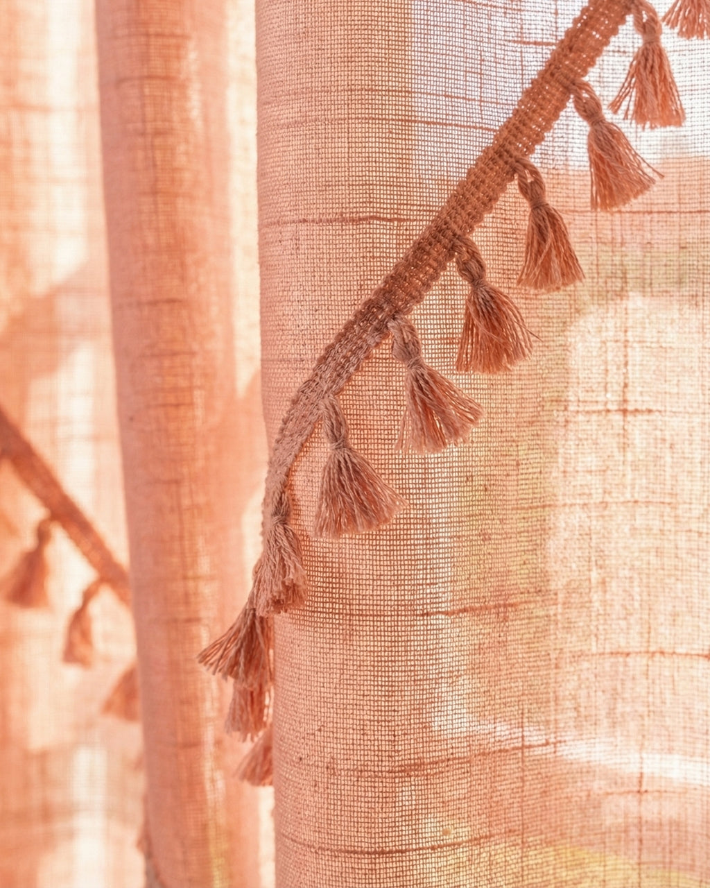 Rose Sunshine Window Curtain - Set of 2