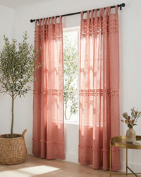Rose Fiesta Pom Poms Curtain