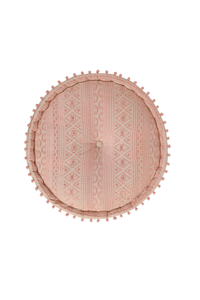Brown Gypsy Geometric Ottoman Pouf