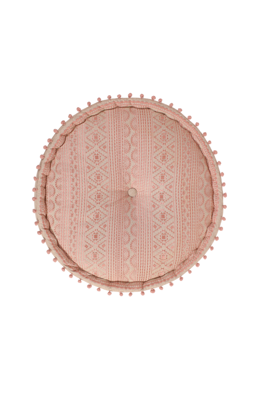 Brown Gypsy Geometric Ottoman Pouf