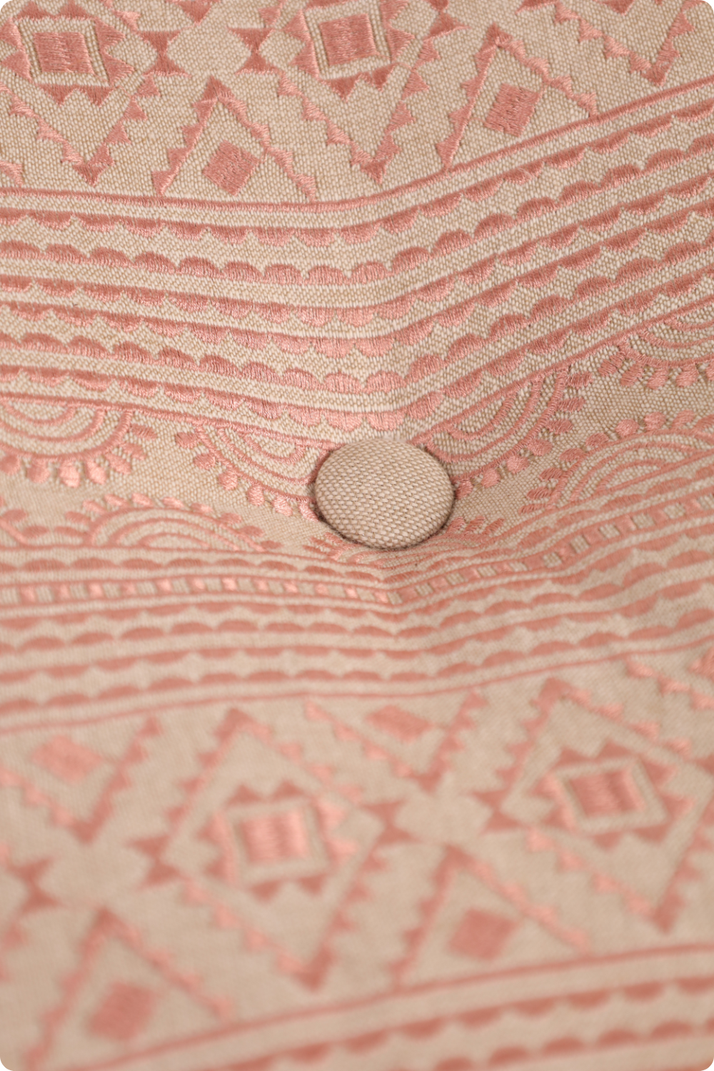 Brown Gypsy Geometric Ottoman pouf