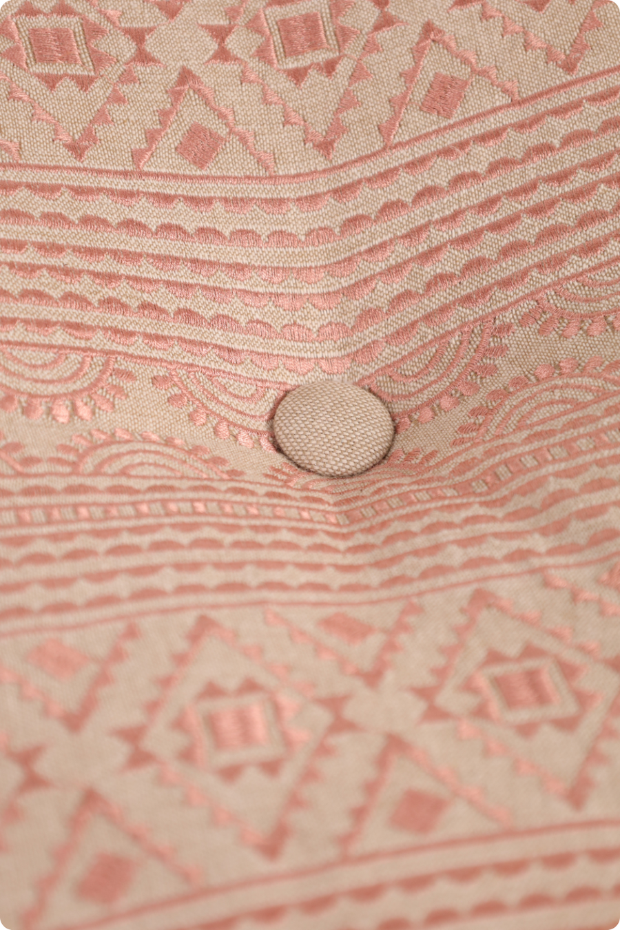 Brown Gypsy Geometric Ottoman Pouf