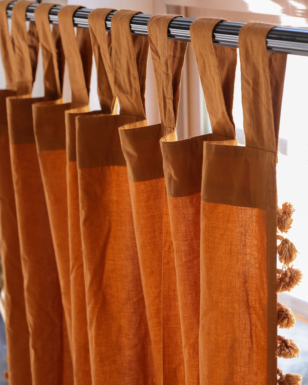 Terracotta Mahal Cotton Curtain - Set of 2