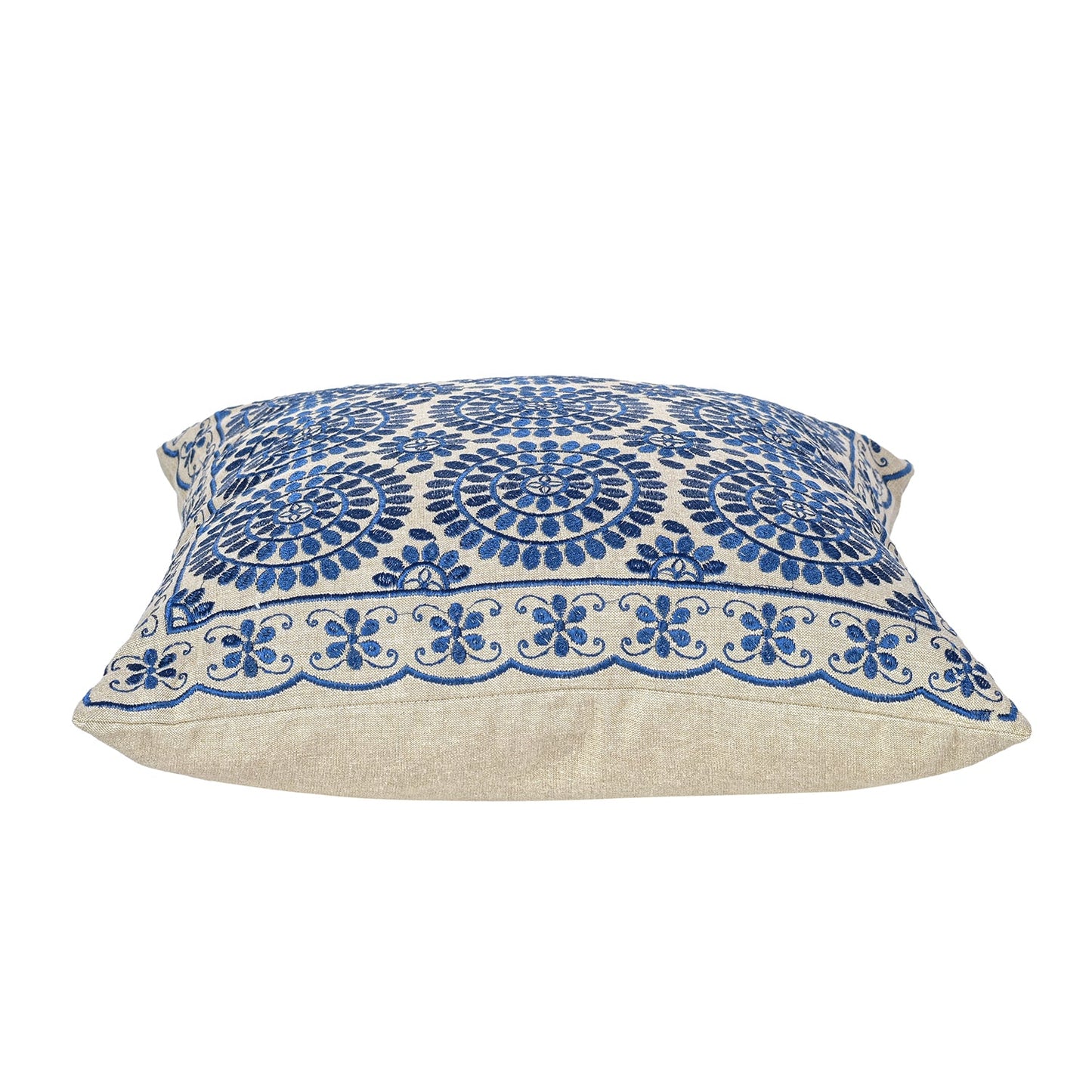 Blue Geometric Jaipur Throw Pillow Cover - I