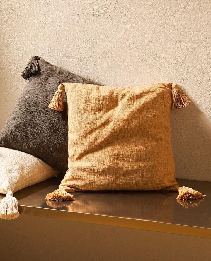 Classic Tassels Throw Pillow Cover - I