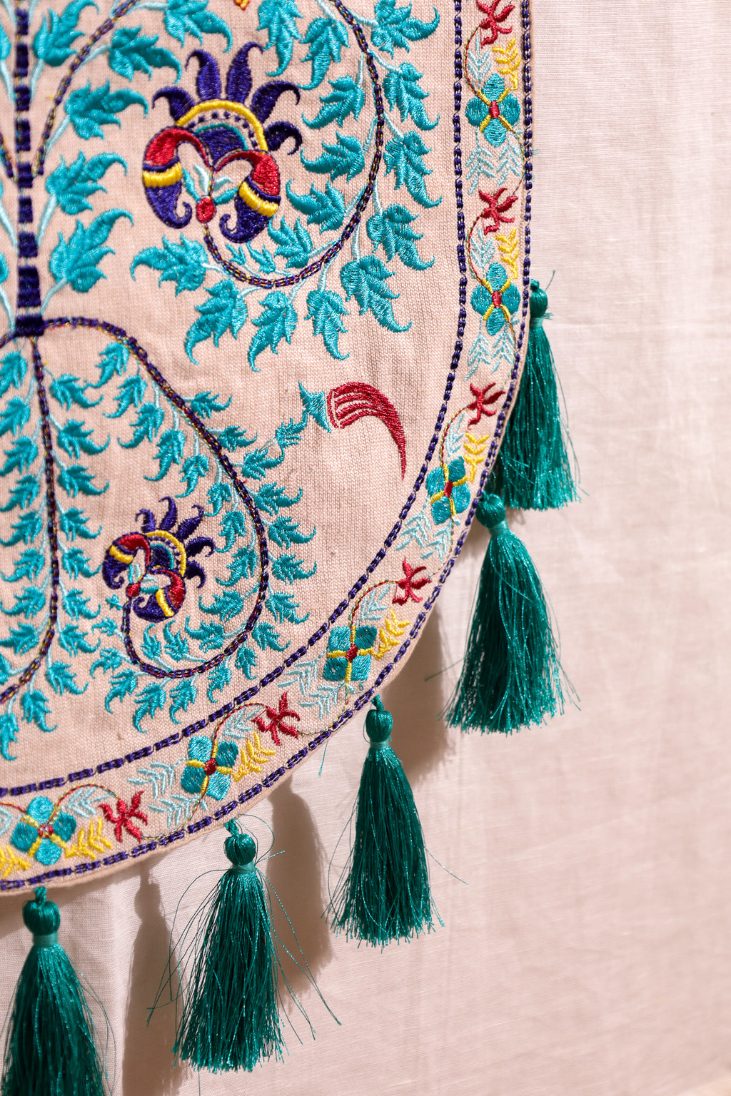 Teal Wildflower Table Runner