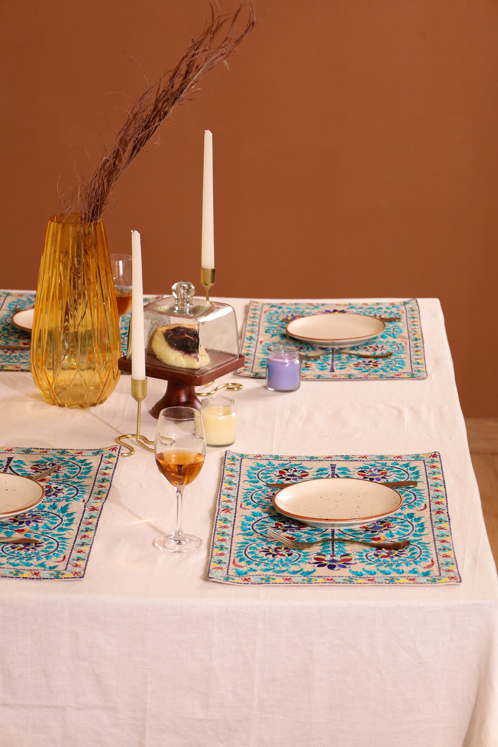 Teal Wildflower Placemat