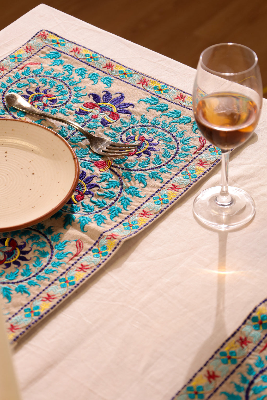 Teal Wildflower Placemat