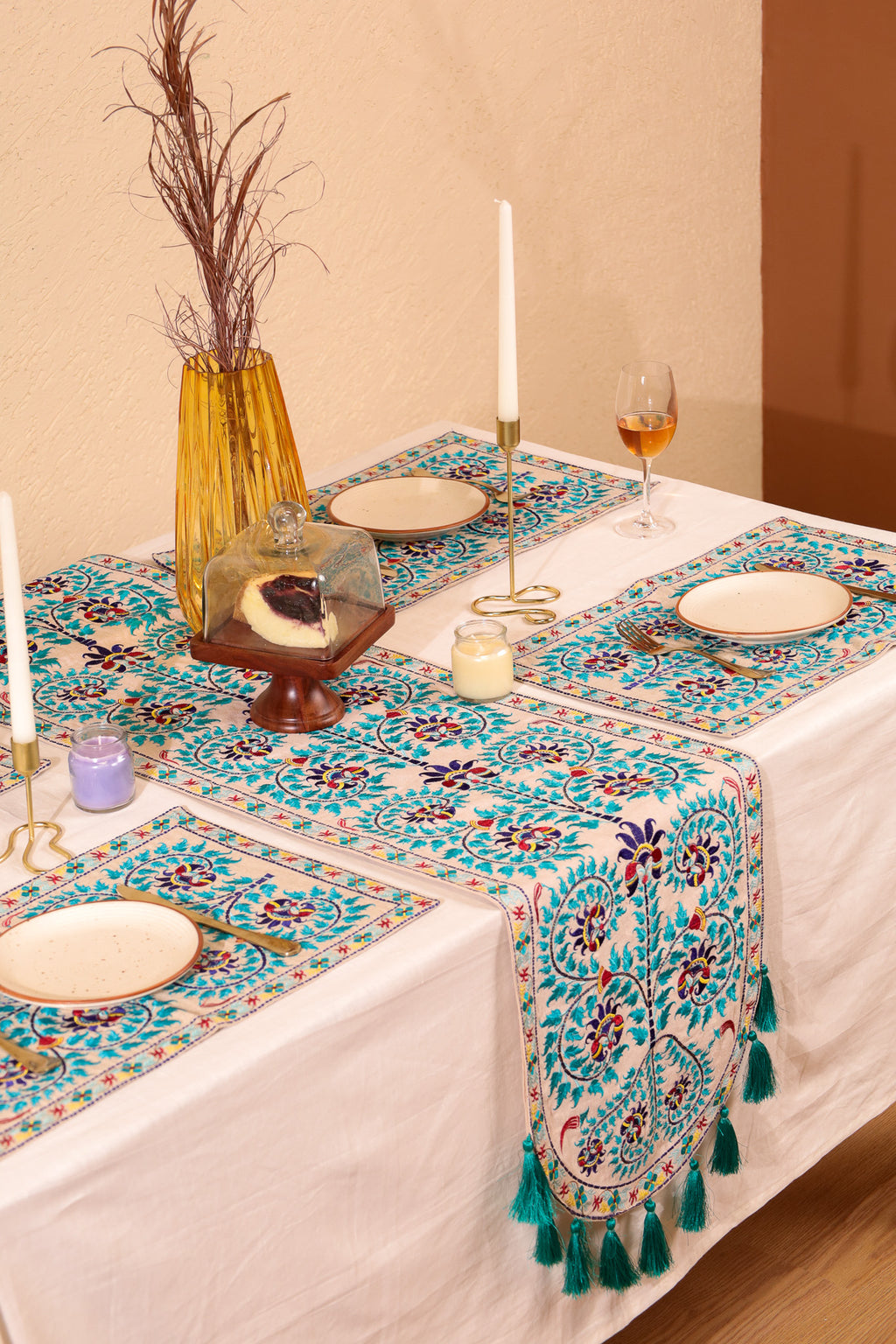 Teal Wildflower Placemat