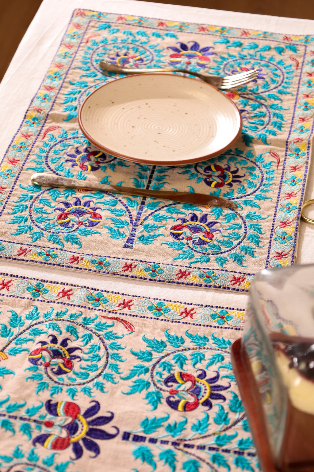 Teal Wildflower Placemat