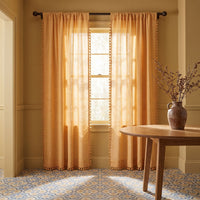 Apricot Mela Cotton Curtain photo 1