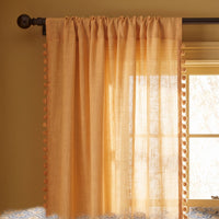 Apricot Mela Cotton Curtain photo 2