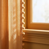 Apricot Mela Cotton Curtain photo 3