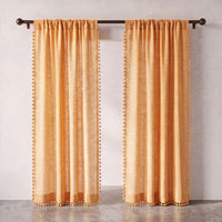 Apricot Mela Cotton Curtain photo 5