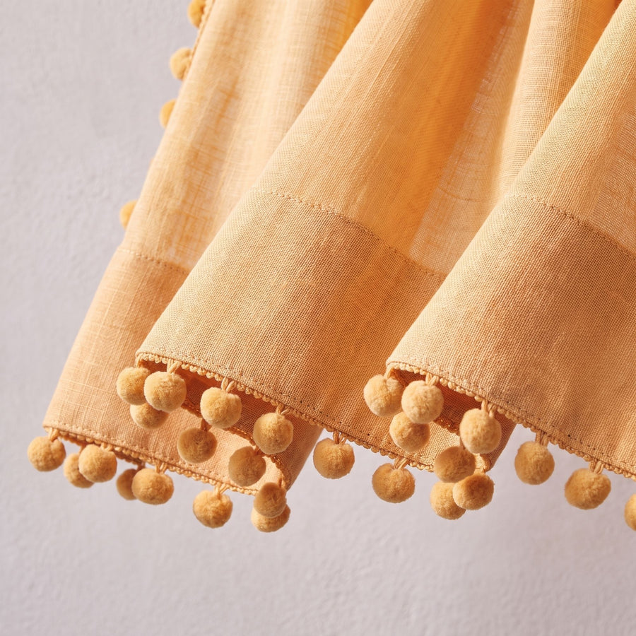 Apricot Mela Cotton Curtain photo 8
