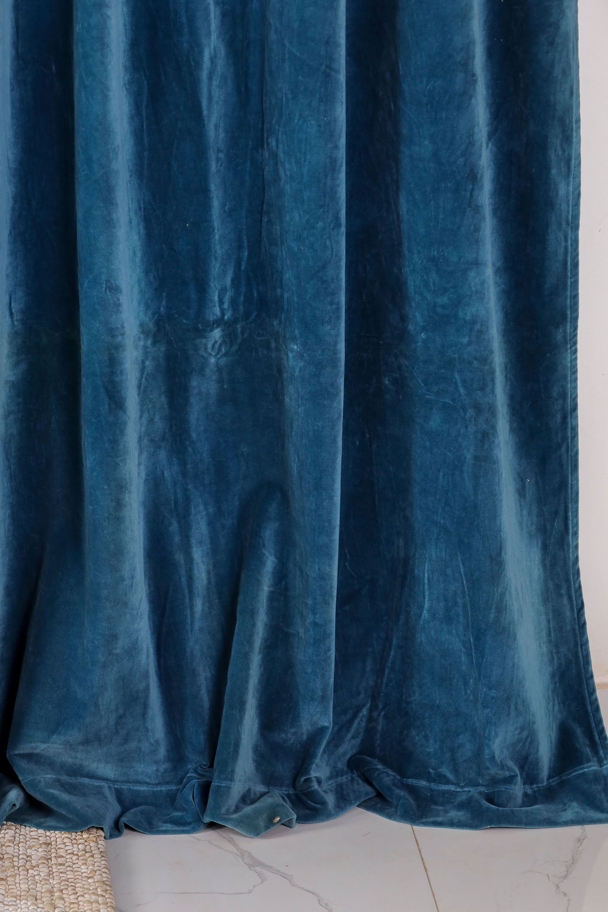 Blue Velvet Serenity Curtains - Set of 2