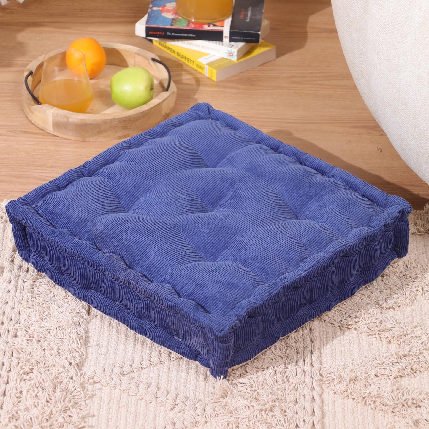 Blue Dreamy Corduroy Floor cushion