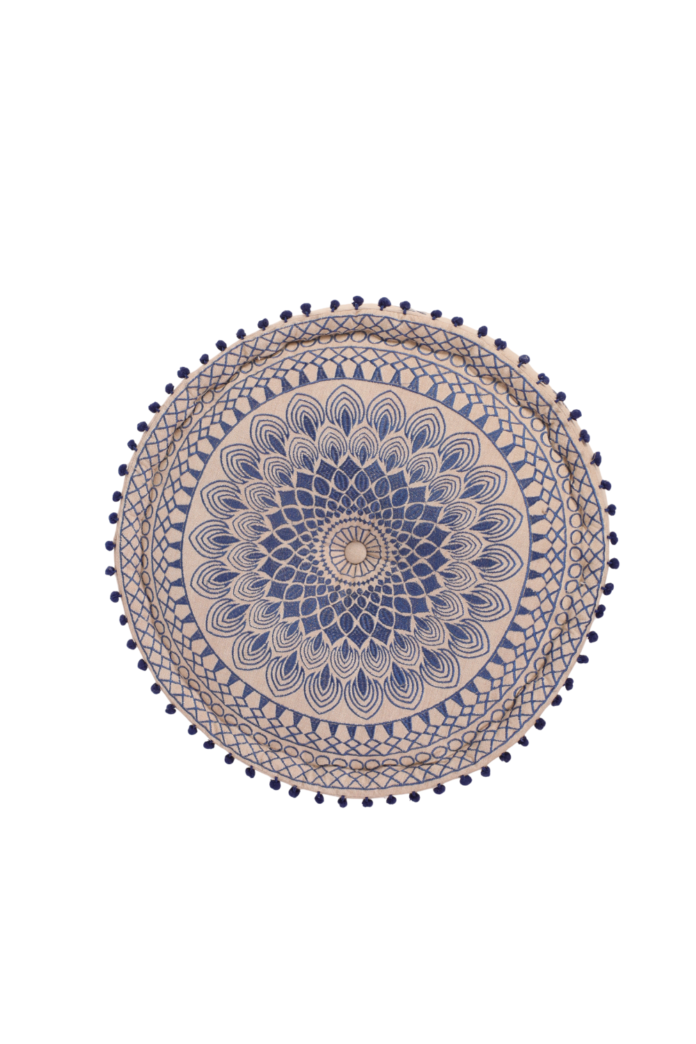 Blue Minimal Ottoman pouf