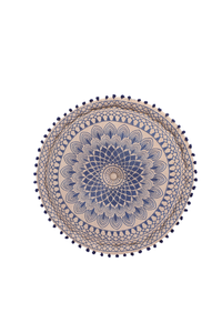 Blue Minimal Ottoman Pouf