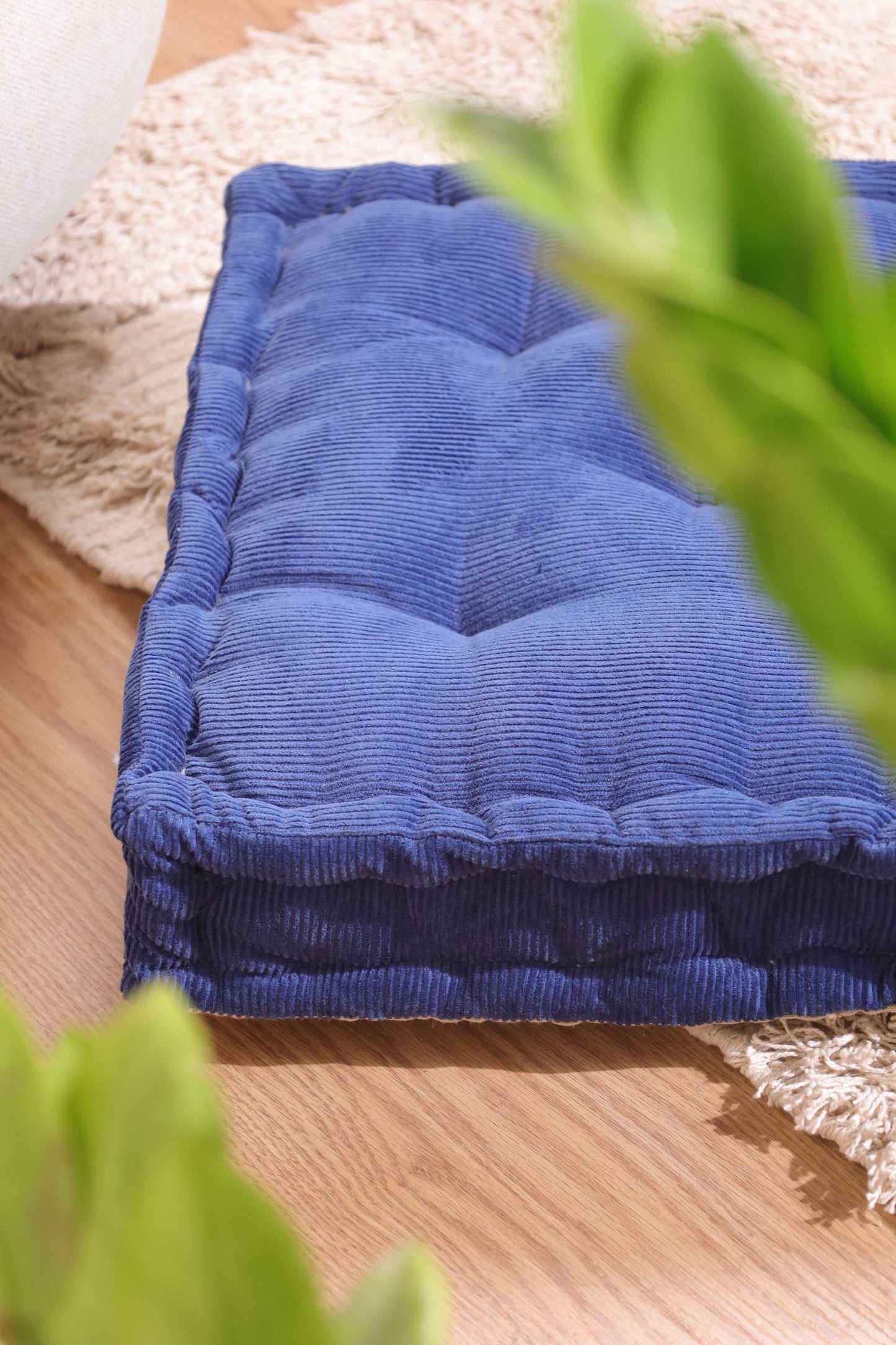 Blue Dreamy Corduroy Floor cushion