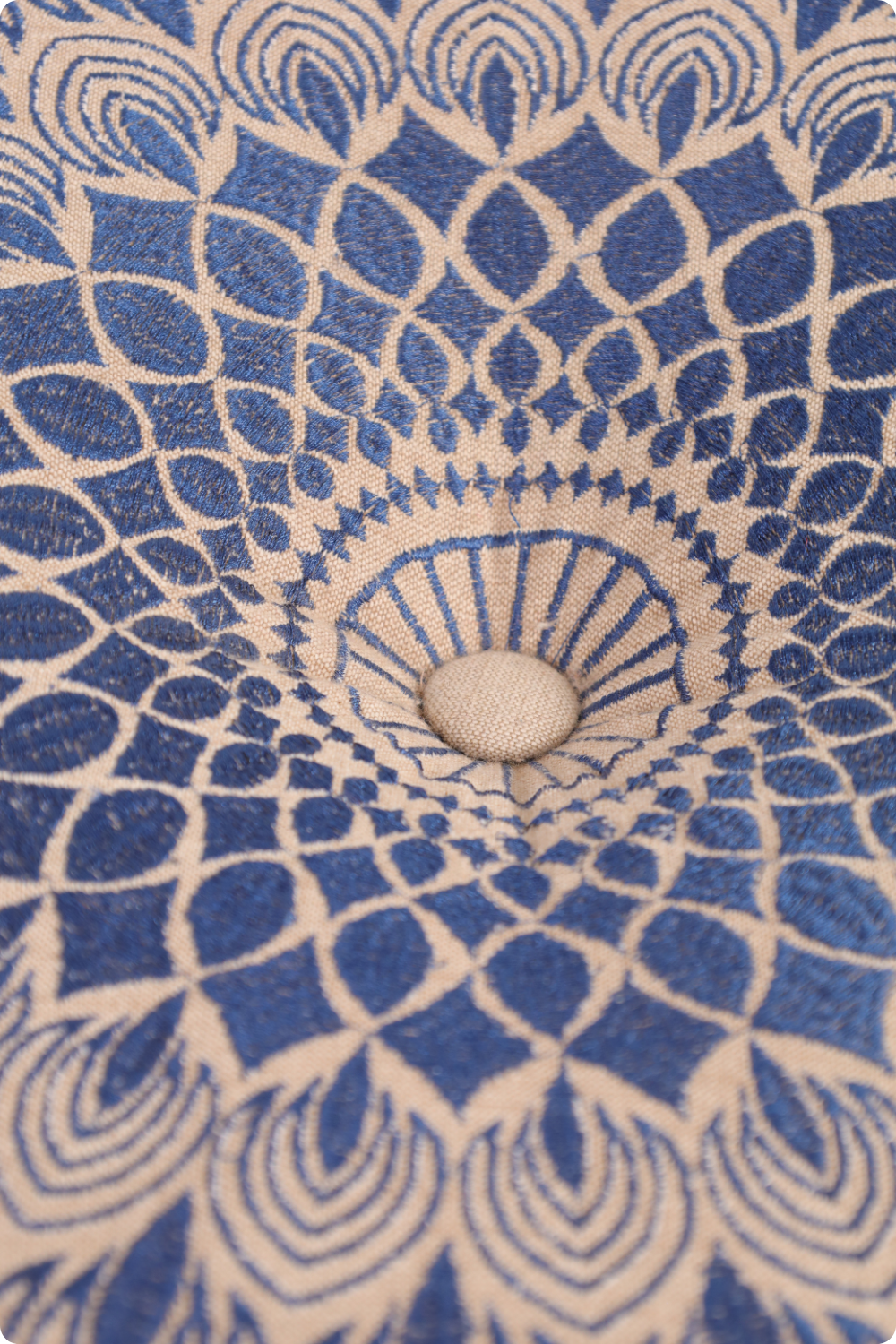 Blue Minimal Ottoman pouf