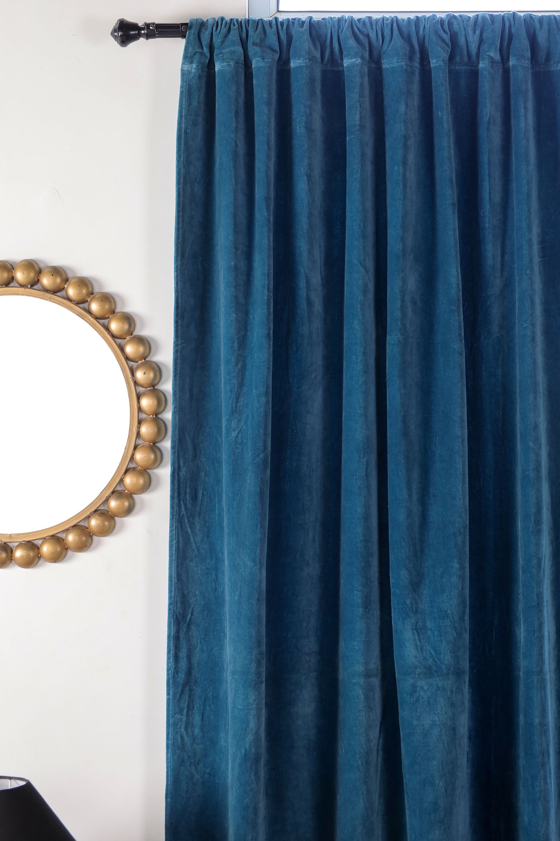 Blue Velvet Serenity Curtains - Set of 2