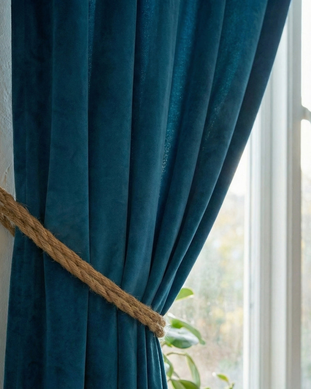 Blue Velvet Serenity Curtains - Set of 2