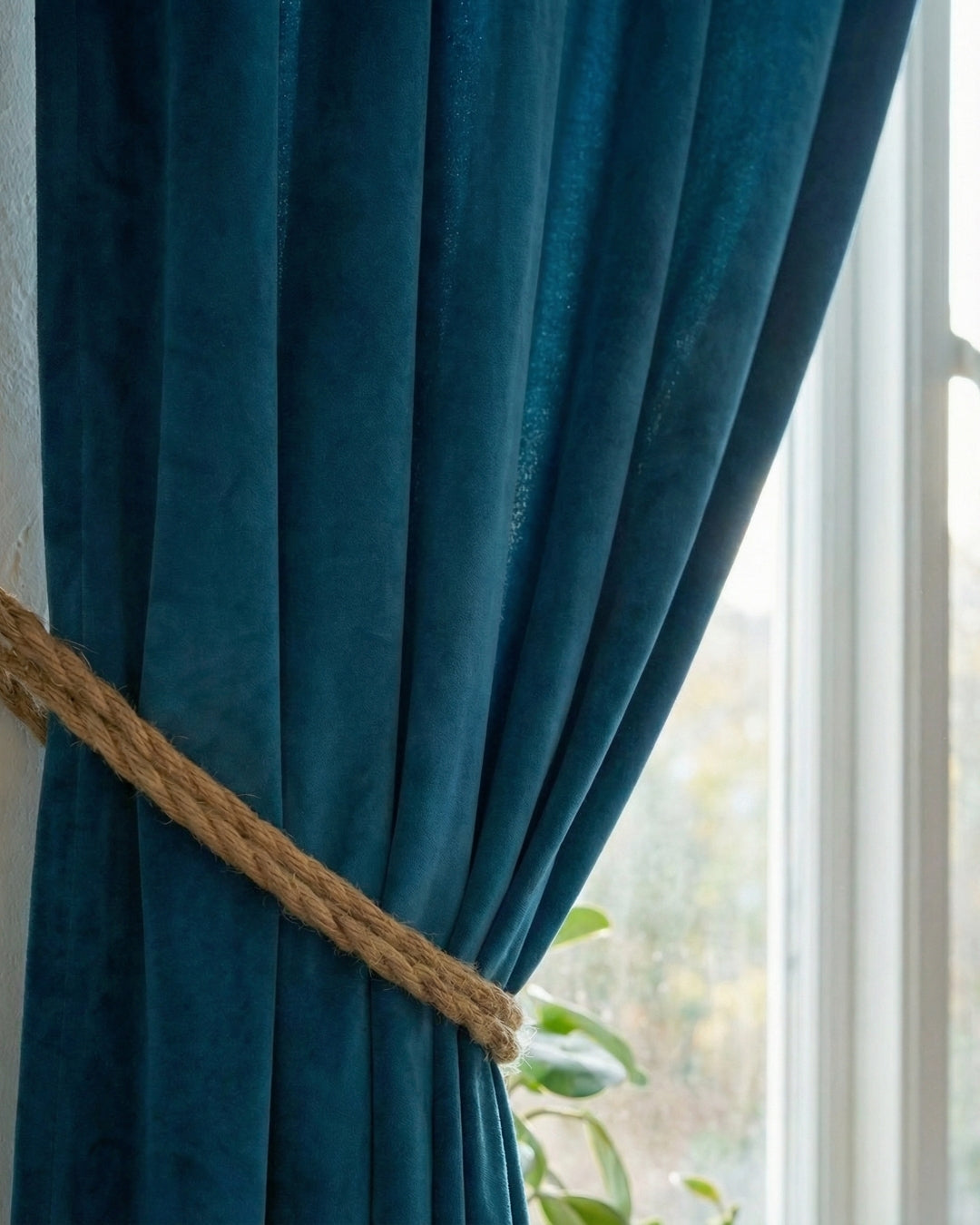 Blue Velvet Serenity Curtains - Set of 2