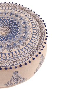 Blue Minimal Ottoman Pouf