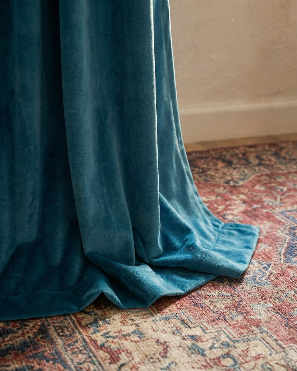 Blue Velvet Serenity Curtains - Set of 2
