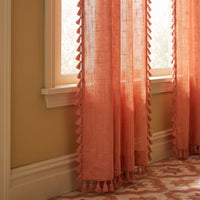 Coral Kinari Cotton Curtain photo 2