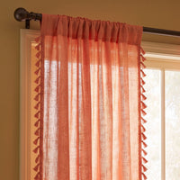 Coral Kinari Cotton Curtain photo 3