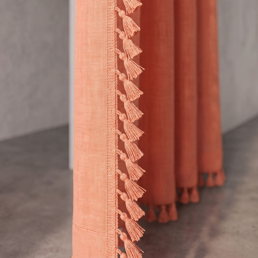 Coral Kinari Cotton Curtain photo 8
