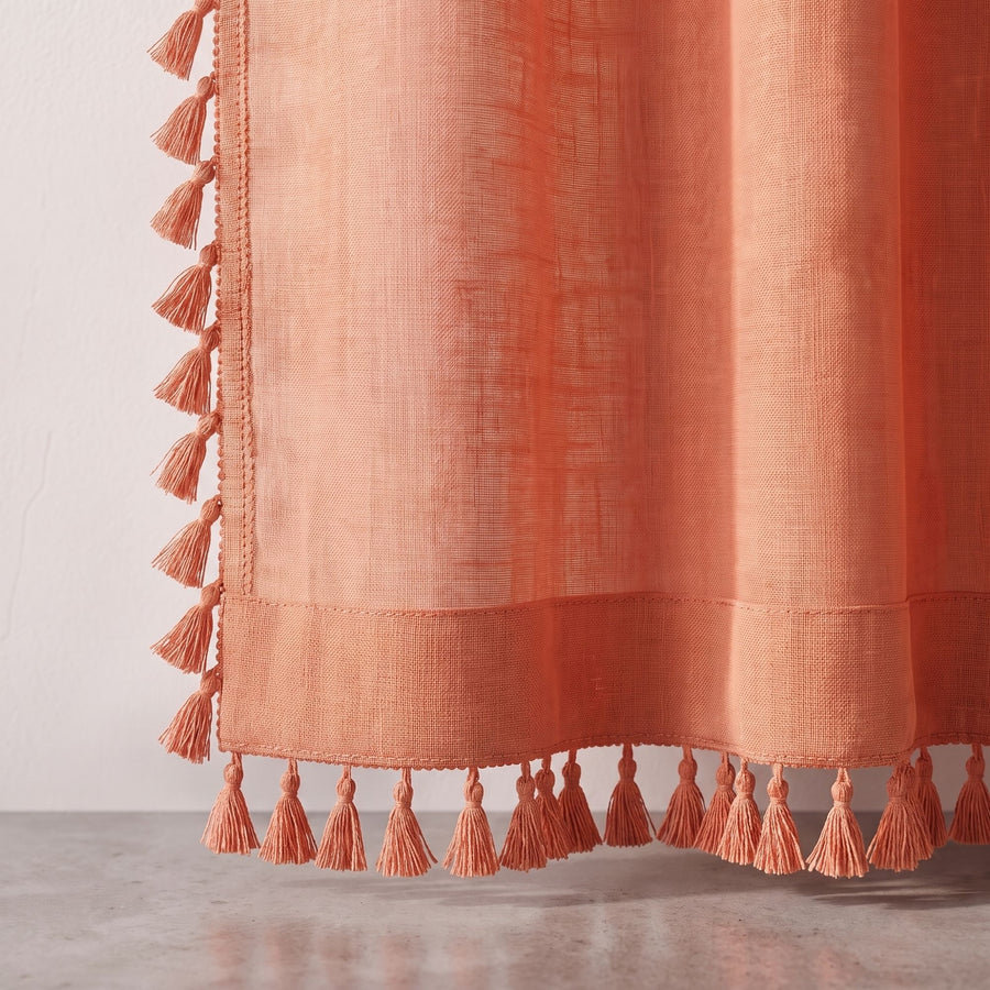 Coral Kinari Cotton Curtain photo 9