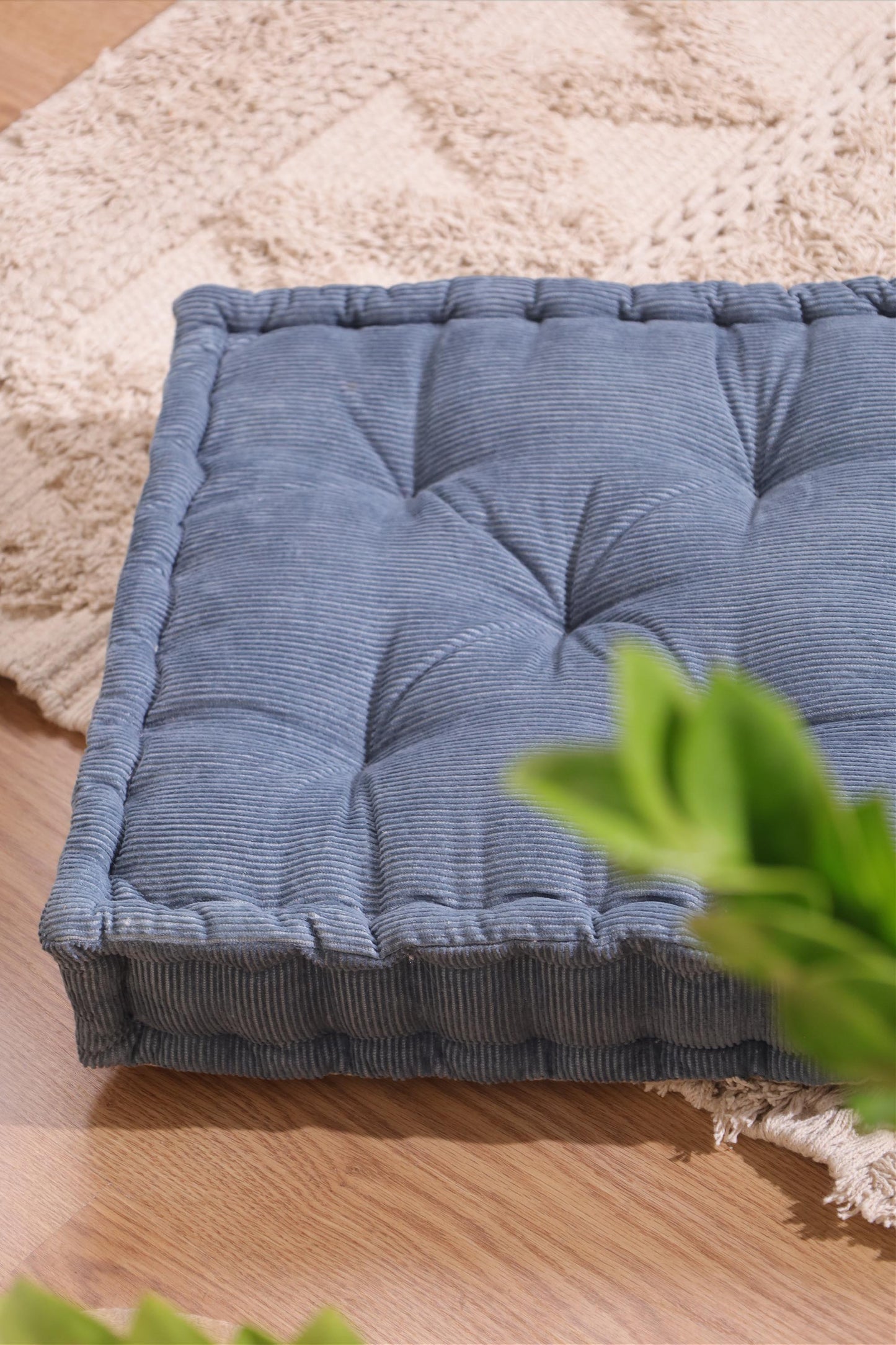 Gray Dreamy Corduroy Floor cushion