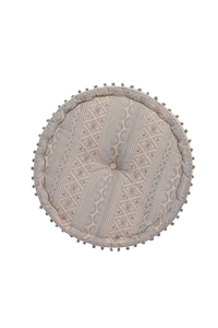 Gray Gypsy Geometric Ottoman Pouf