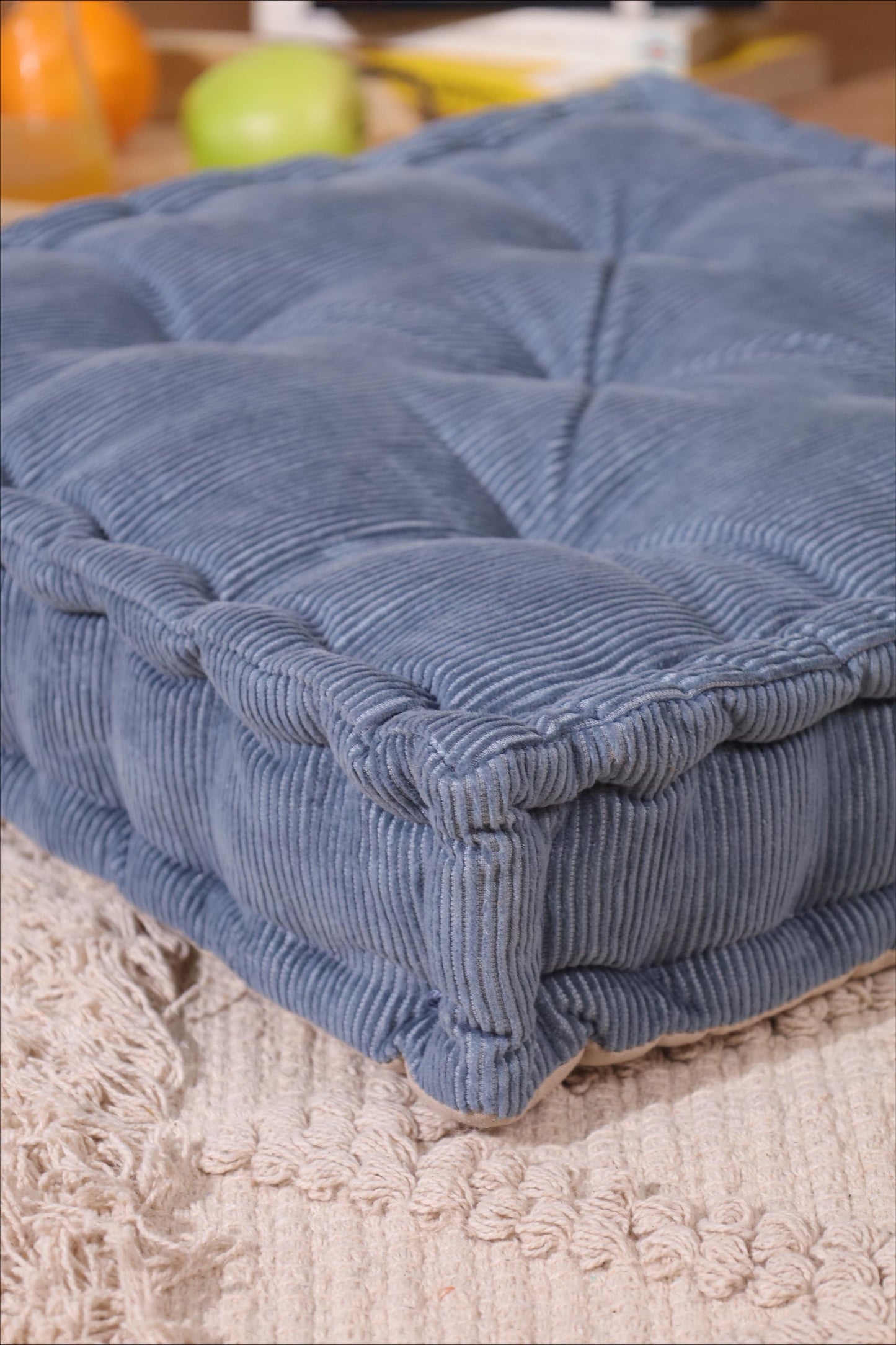 Gray Dreamy Corduroy Floor cushion