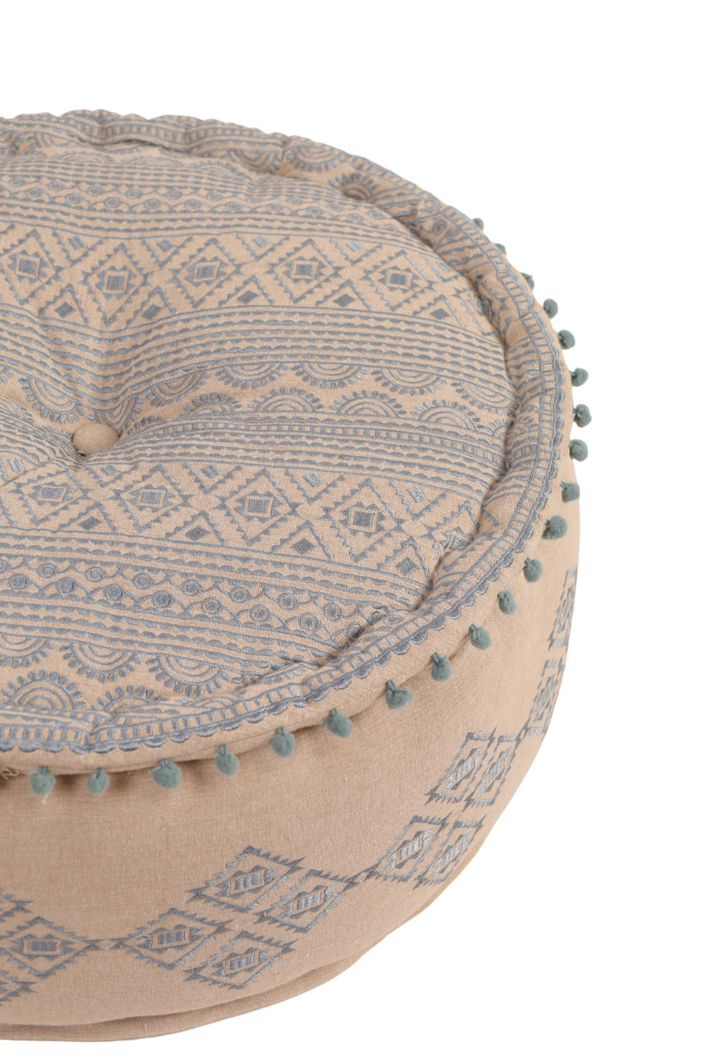 Gray Gypsy Geometric Ottoman pouf