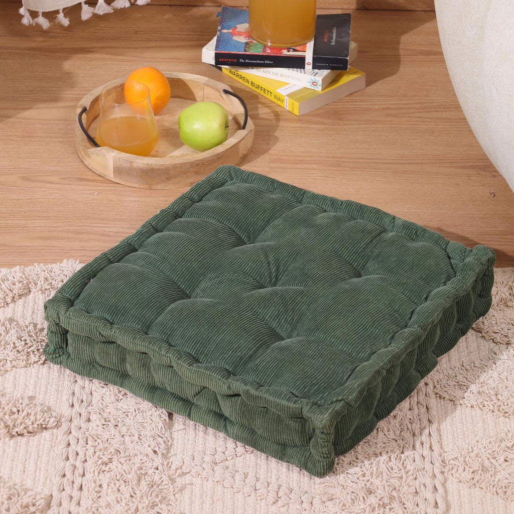 Green Dreamy Corduroy Floor cushion