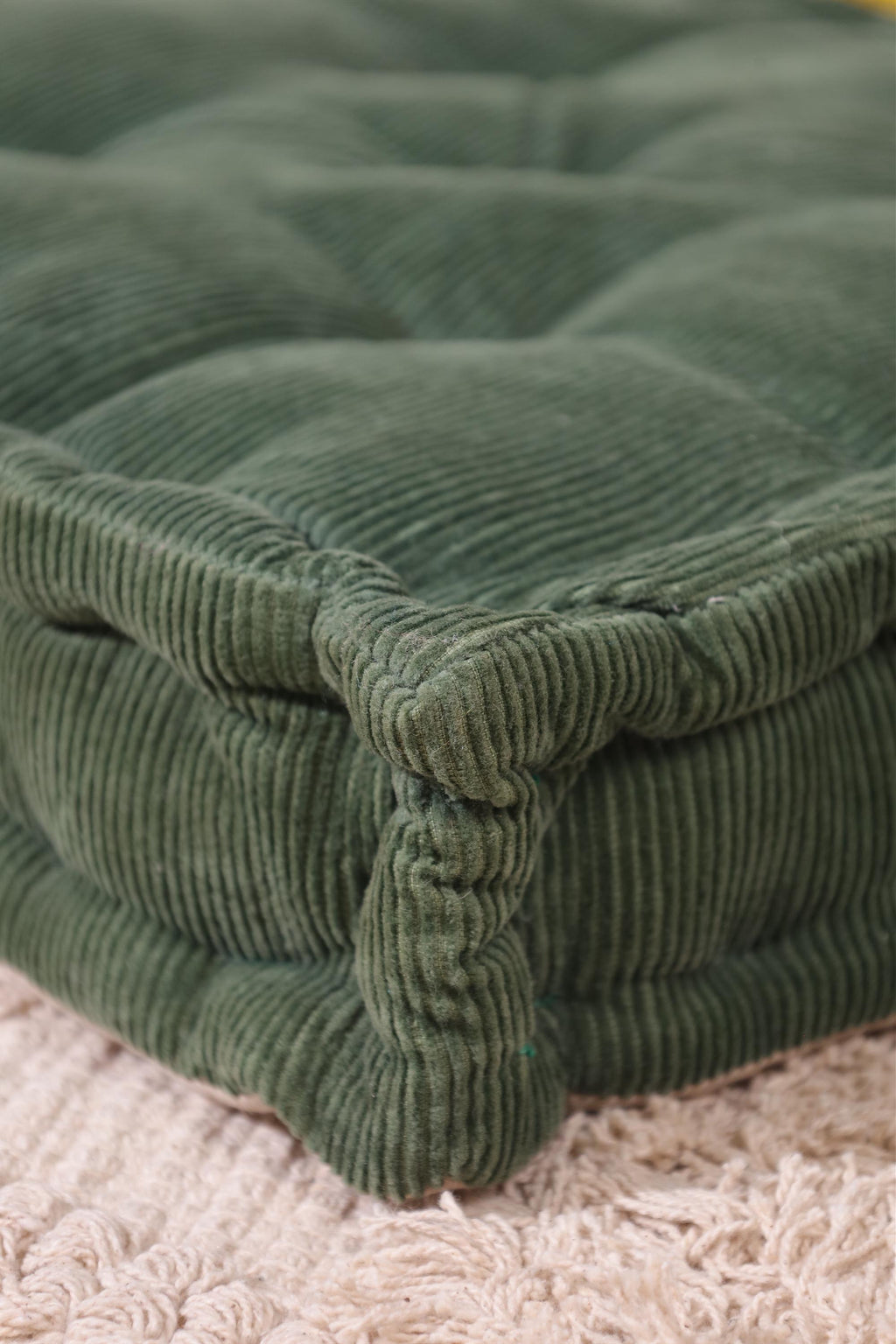 Green Dreamy Corduroy Floor cushion