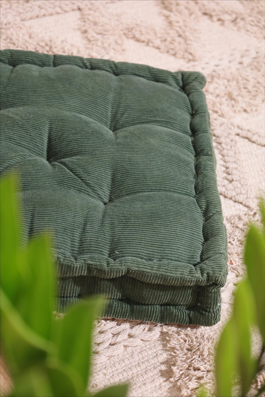 Green Dreamy Corduroy Floor cushion