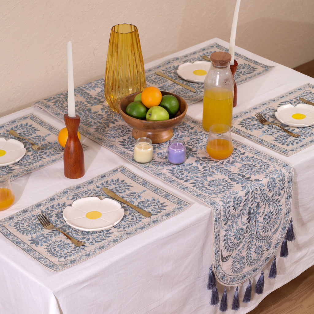 Gray Wildflower Placemat