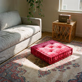 Hot Pink Velvet Haven Floor Cushion